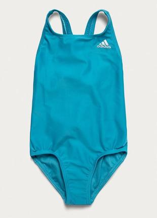 Новый детский слитный купальник adidas голубого цвета
