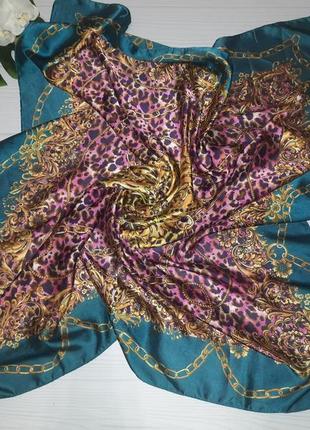 Шелковый атласный платок 100×105 см