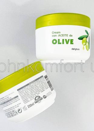 Зволожуючий крем для тіла deliplus de olive 250 ml