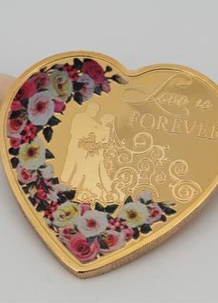 Монета сувенирная Сердце "Любовь навсегда" арт. 03418