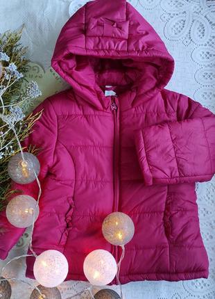 Куртка для дівчаток темно-рожева 24 м 92 см