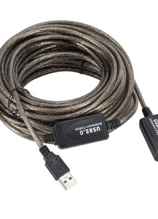 USB кабель подовжувач 20 метрів з підсилювачем