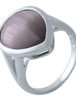 Серебряное кольцо с кошачьим глазом, вес изделия 5,73 гр (2026...