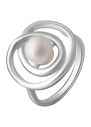 Серебряное кольцо с натуральным жемчугом барочным, вес изделия...