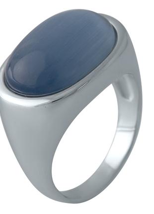Серебряное кольцо с кошачьим глазом, вес изделия 7,81 гр (2002...