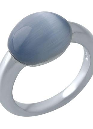 Серебряное кольцо с кошачьим глазом, вес изделия 6,42 гр (1977...