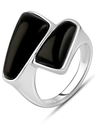 Серебряное кольцо с натуральным ониксом 9.286ct, вес изделия 7...