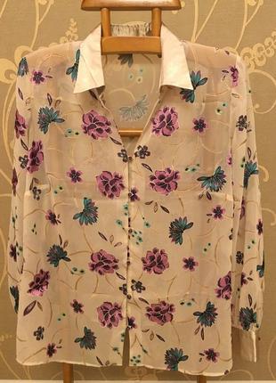 Очень красивая и стильная брендовая блузка в цветах большого р...