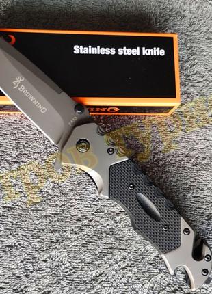 Тактический складной нож Browning FA53 стропорез стеклобой