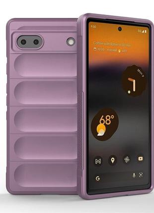 Противоударный силиконовый чехол для Google Pixel 6A Фиолетовы...