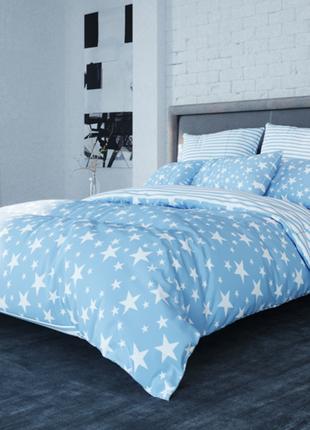 Постельное белье ТЕП Happy Sleep STAR BLUE (Голубая звезда) евро