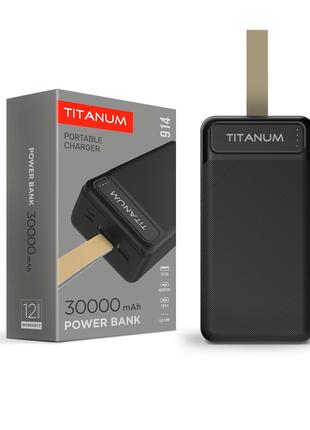 Внешний аккумулятор TITANUM 914 Black ёмкостью 30000 мАч