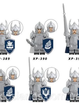 Фигурки рыцари средневековые солдаты воины 6 шт для лего lego