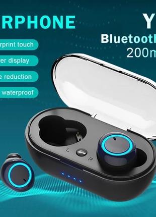 Беспроводные bluetooth Наушники Y50 RED TWS Bluetooth 5.0 + се...