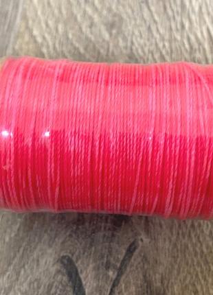 Нитка вощеная для шитья по коже 0,55 мм SG136 60м ярко розовый...