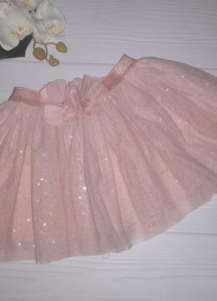 Фатиновая розовая юбка- пачка на 4-5 лет