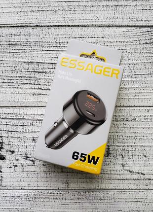 Автомобильное зарядное устройство Essager ES-CC06 65W USB+Type...