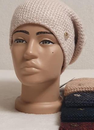 Стильная женская удлинённая шапка тм jolie, модель "карибы"