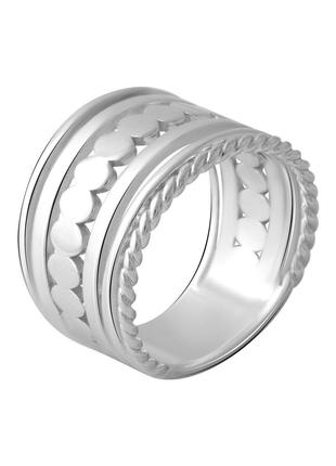 Серебряное кольцо с без камней, вес изделия 7,43 гр (2066538) ...