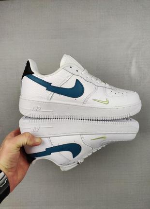 Кросівки nike air force 1 skid white&blue