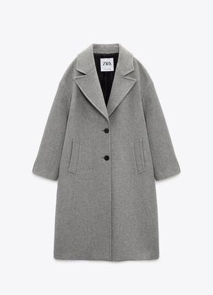 Пальто оверсайз zara  із вовною