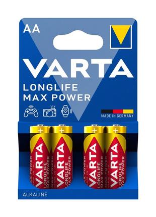 Батарейка лужна VARTA MAX T (Longlife Max Power) AA/LR6 BLISTER 4