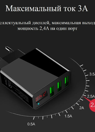 Зарядка с амперметром Soonhua на 3 USB порта