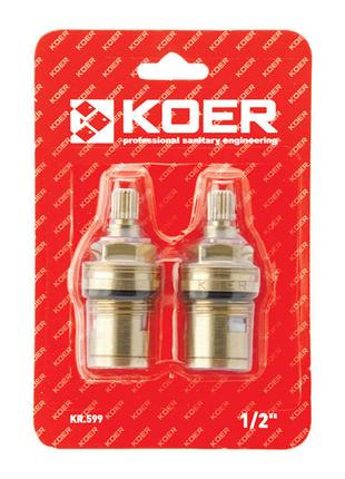 Кранбуксы KOER KR.599 КОМПЛЕКТ (2 шт/БЛИСТЕР) керамика MF-1/2"...