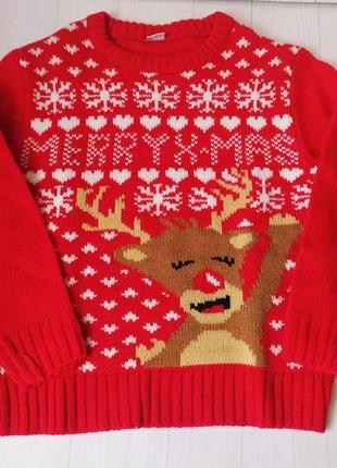 Детский новогодний свитер праздничная одежда для фотосессии