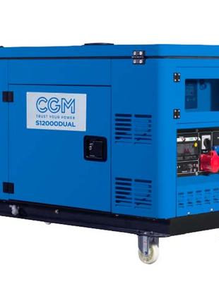 9,6 кВт одно/трифазний дизельний генератор CGM S12000DUAL