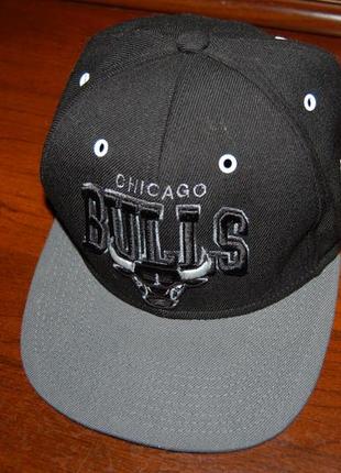 Кепка бейсболка snapback с прямым козырьком chicago bulls, ори...