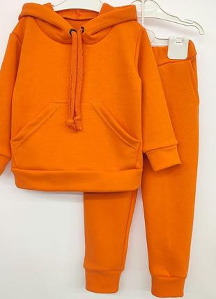 Оранжевый костюм из 3-х нитки премиум качества, цена зависит о...
