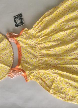Платье сарафан + панама набор для девочки 3года гербер