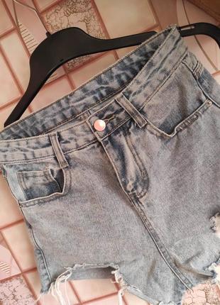 Джинсові шорти голубі рвані короткі, jeans