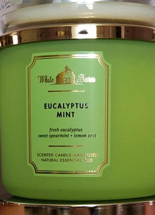 Аромасвеча на 3 фитиля eucalyptus mint