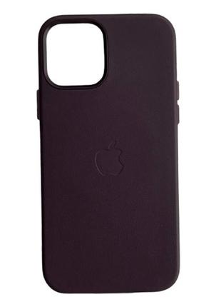 Кожаный Чехол Leather Case (AA) with MagSafe для IPhone 11 Чер...