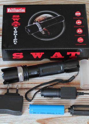 Тактичний ліхтар Swat 8626 Повна комплектація (1289)
