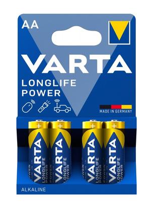 Батарейка щелочная VARTA Longlife Power AA/LR6 BLISTER 4