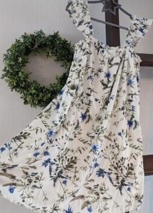 Нова жіноча сукня з марлі з 100% бавовни з квітковим візерунком,