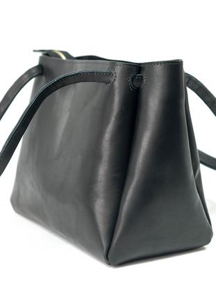 Кожаная сумочка Азия Кожа Итальянский краст цвет Черный