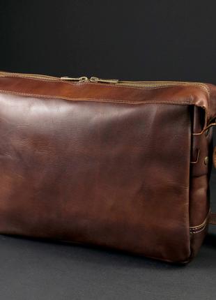 Кожаная мужская сумка Аарон, натуральная кожа итальянский Крас...