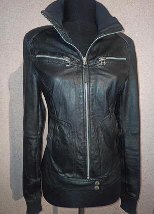 Шкіряна куртка trf leather collection