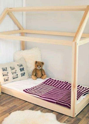 Кровать для дітей з натурального дерева