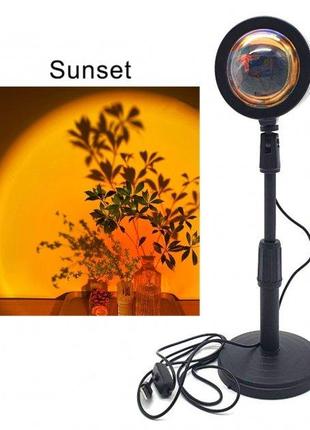 Проекционный светильник закат Sunset Lamp USB атмосферная ламп...