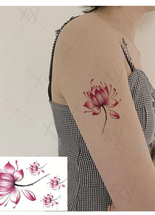 Временная татуировка цветок
