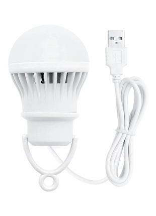 USB LED лампочка со шнуром 5V 7 W