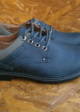 Туфли мужские синие демисезонные повседневные шнуровка