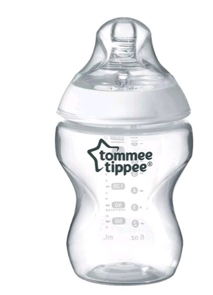 Бутылочка стеклянная Tommee Tippee с силиконовою соскою