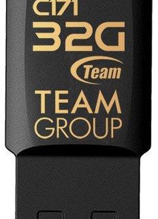 USB 2.0 флеш накопичувач 32GB Team C171 (TC17132GB01) чорний н...