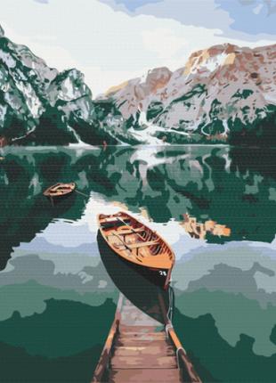 Картина за номерами: Човен на дзеркальному озері 40*50